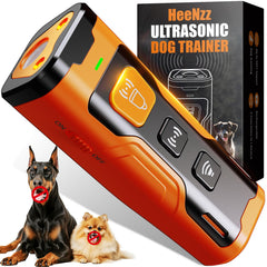 HeeNzz dog bark deterrent device front view for humane training and calm surroundings.