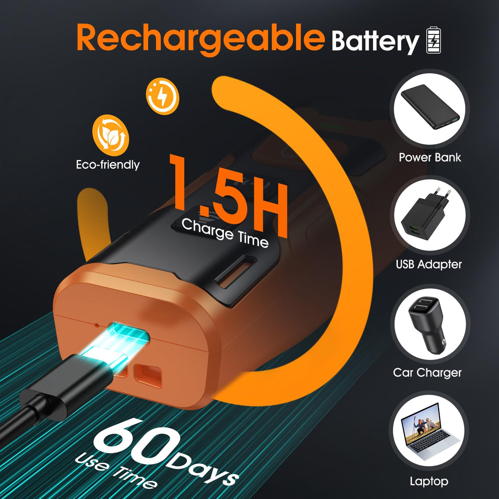 HeeNzz gadget charging via USB-C for fast power and long use.