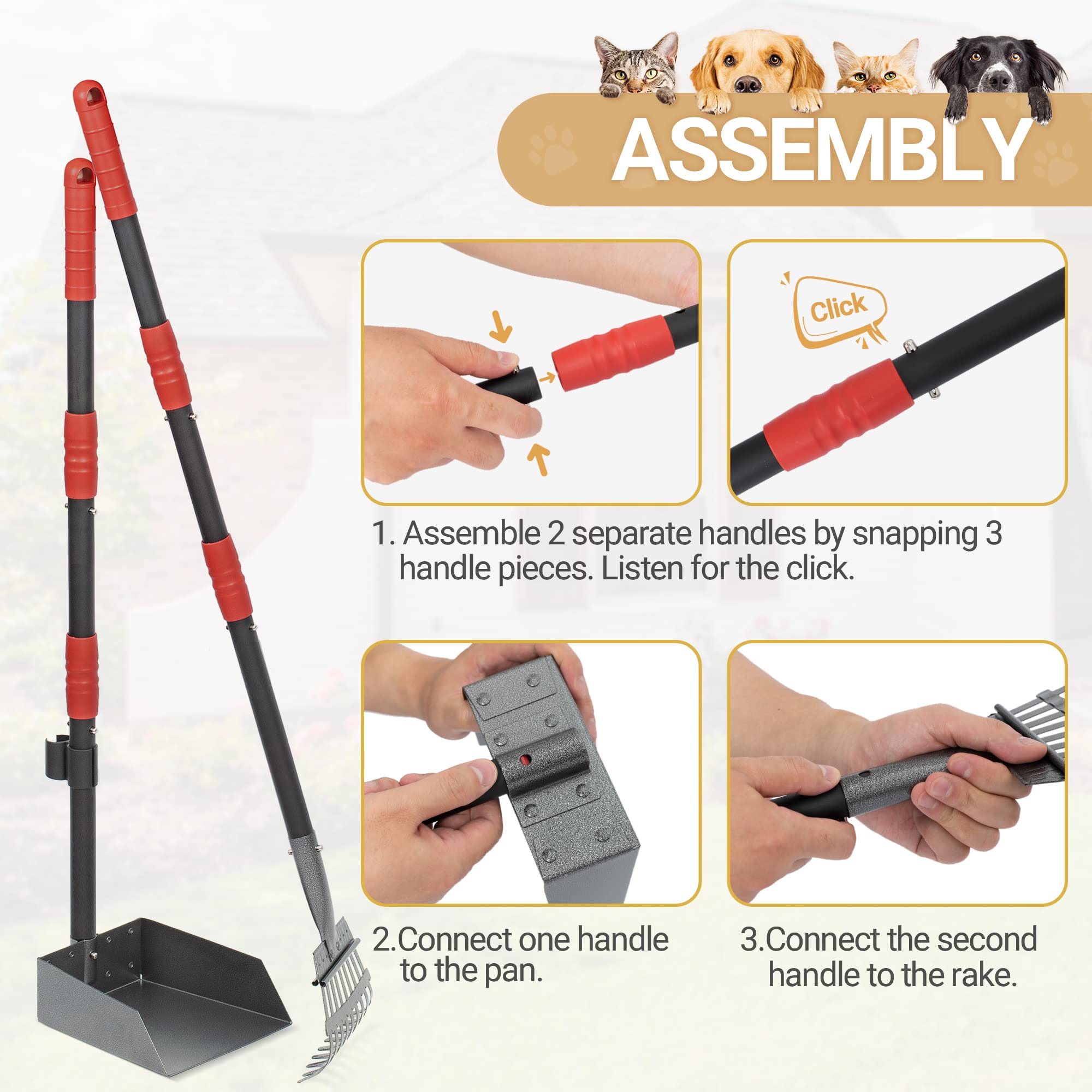 Heeyoo adjustable-handle extends reach for comfortable use.
