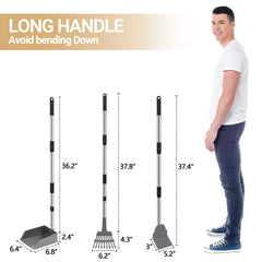Heeyoo adjustable handle demonstrates easy length changes for comfort.