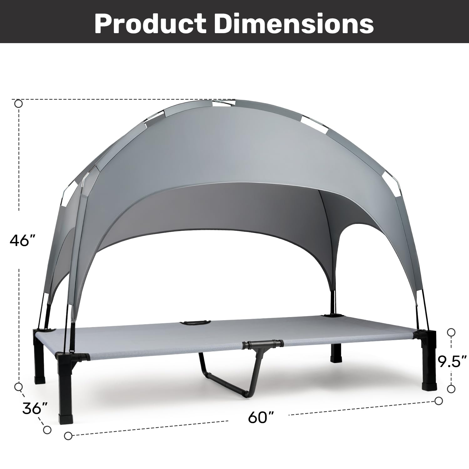 Heeyoo anti-skid feet keep the bed steady on any surface
