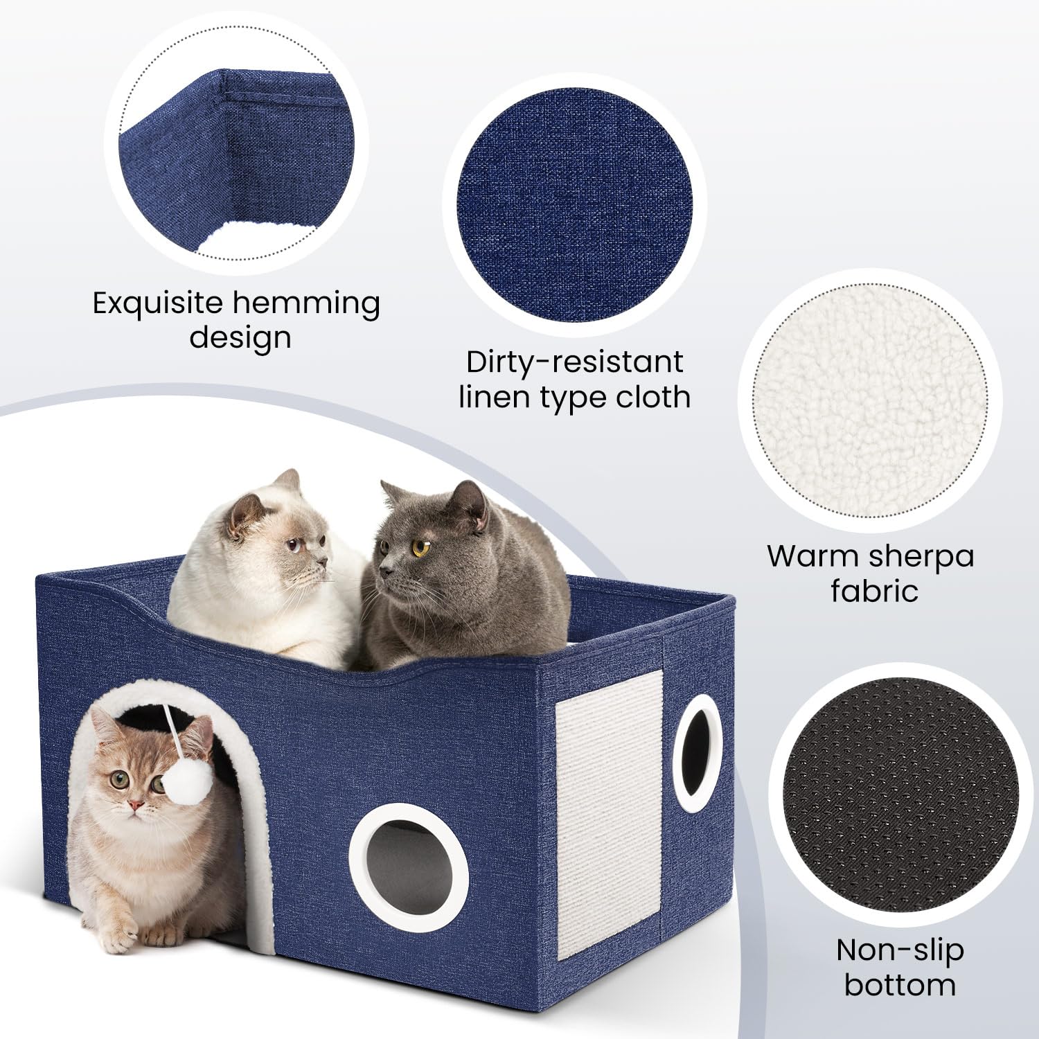 Heeyoo cat house foldable design for easy storage and mobility