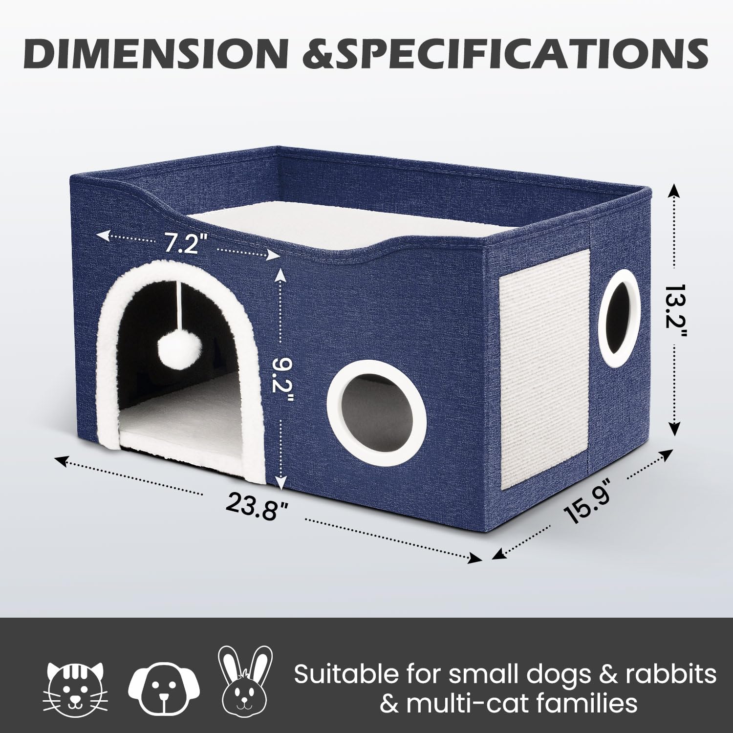 Heeyoo cat house plush ball in door for interactive entertainment