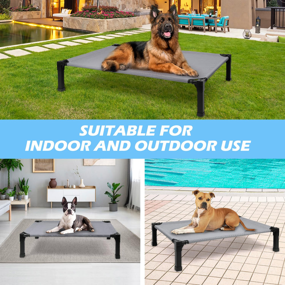 Heeyoo sturdy steel frame supports medium dogs securely