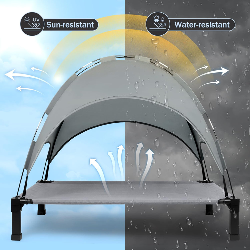 Heeyoo detachable shade canopy protects pets from sun and rain