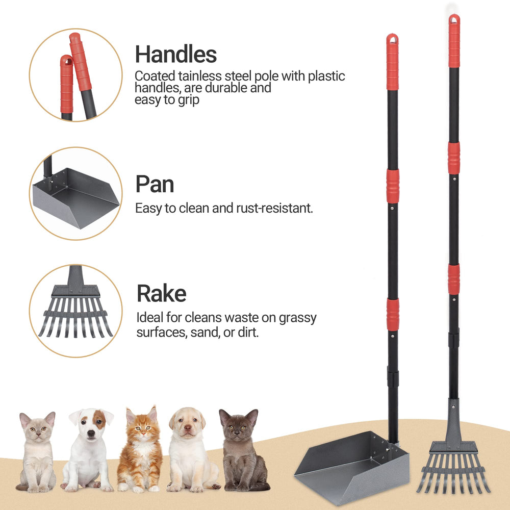 Heeyoo dog-poop-rake performing efficient yard scooping for tidiness.