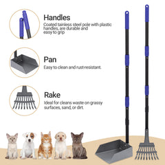 Heeyoo dog poop rake ready to scoop on grass.