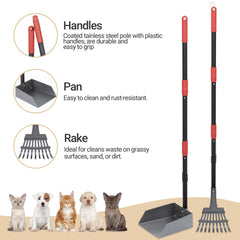 Heeyoo dog-poop-rake performing efficient yard scooping for tidiness.