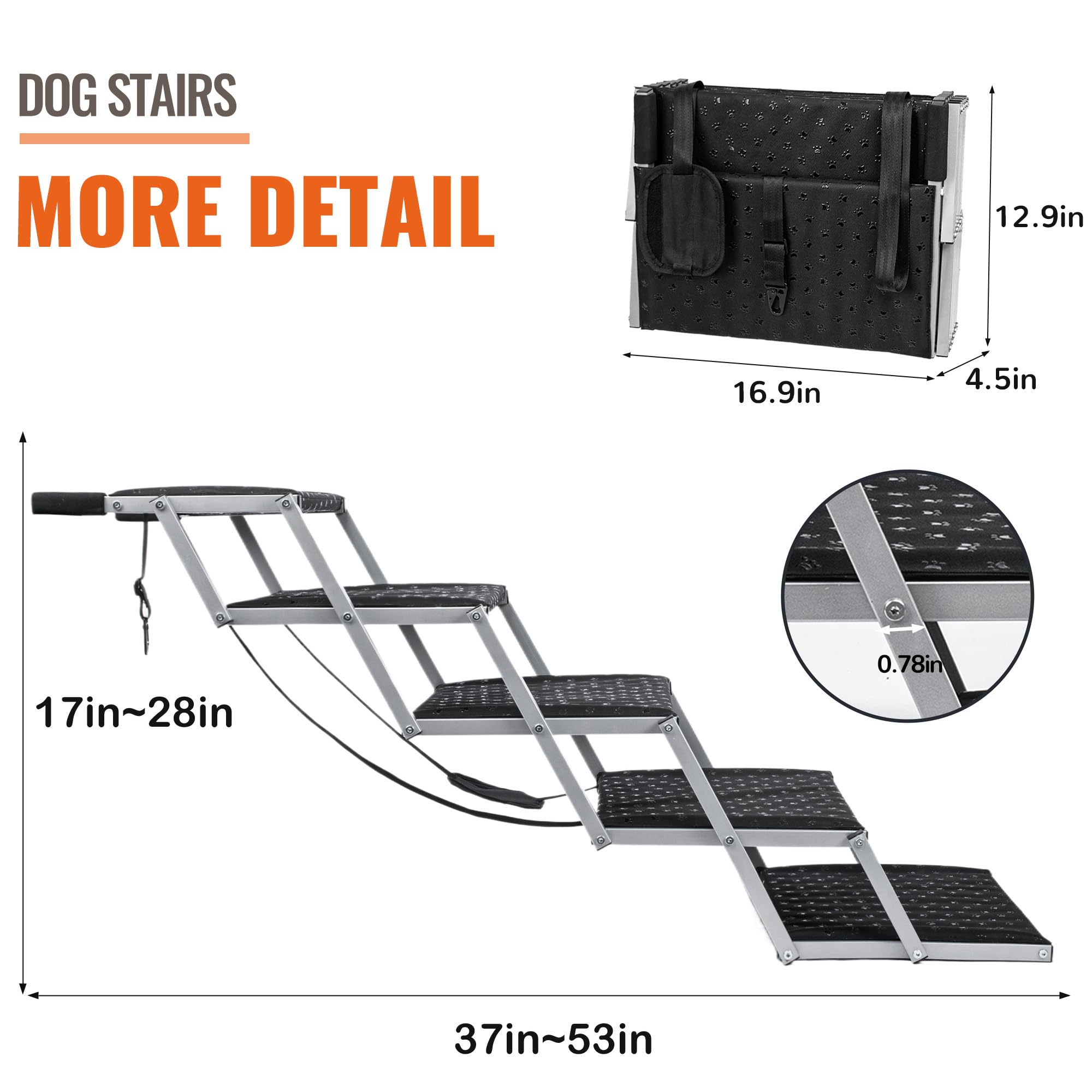 Heeyoo dog ramps lightweight twelve pounds ideal for portable use