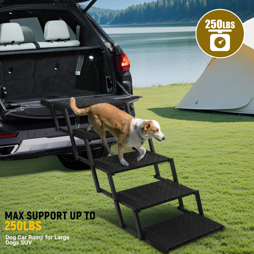 Heeyoo dog stairs adjustable height 19.5 to 24 inches for vehicles.