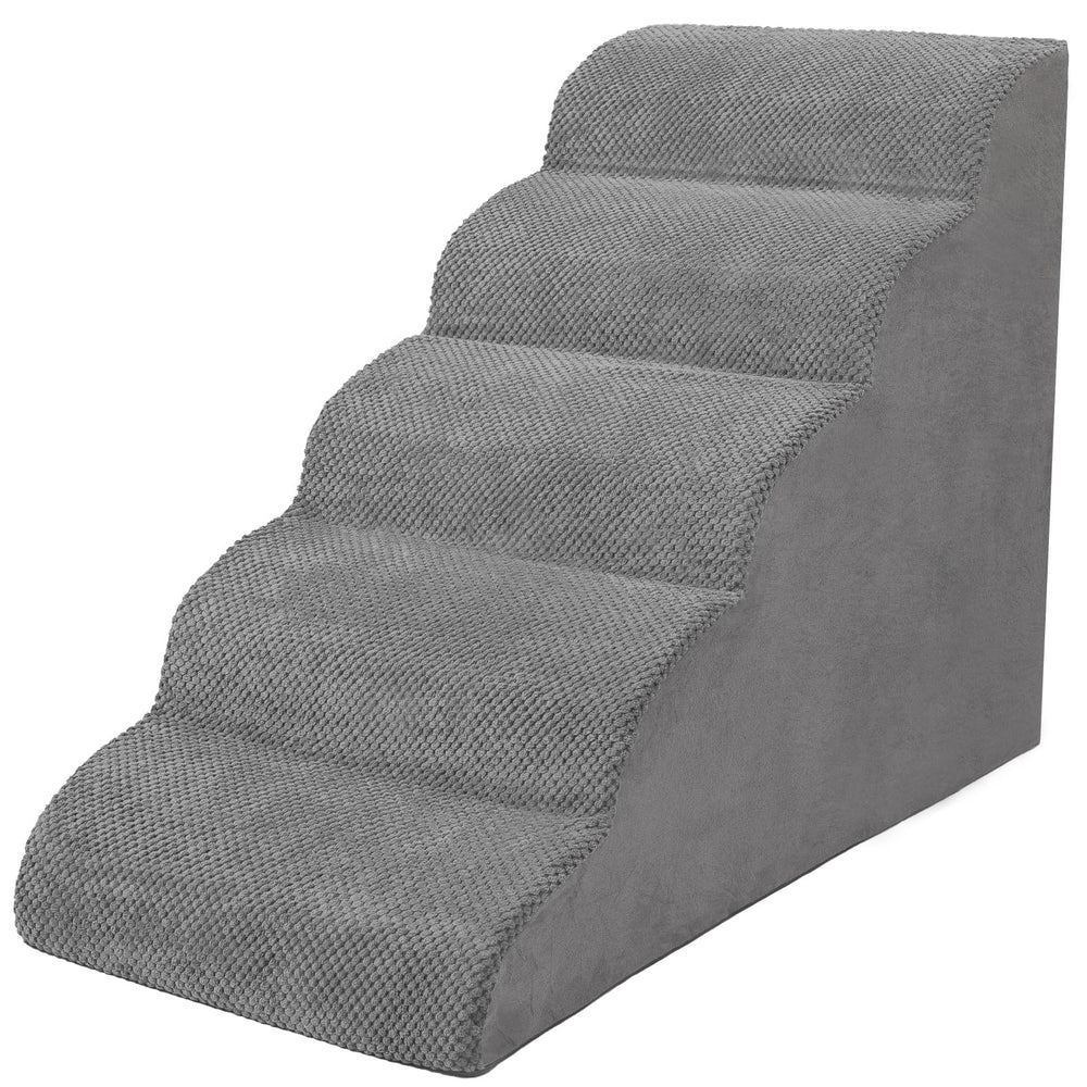 Heeyoo dog stairs with deeper, wider steps for easier access to beds.
