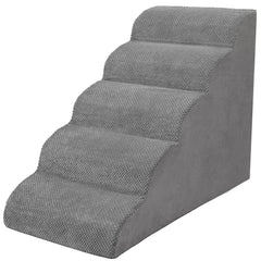 Heeyoo dog stairs with deeper, wider steps for easier access to beds.
