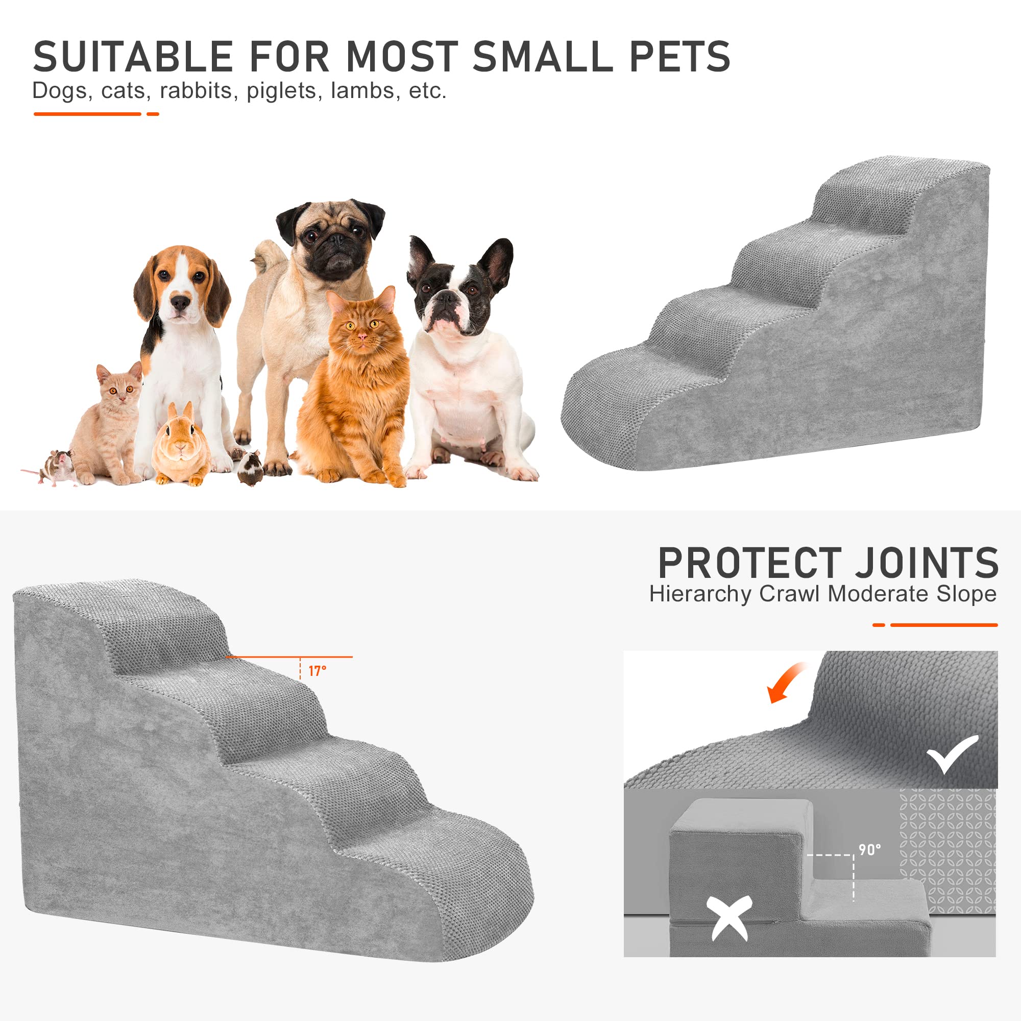 Heeyoo dog stairs easy to assemble and machine washable