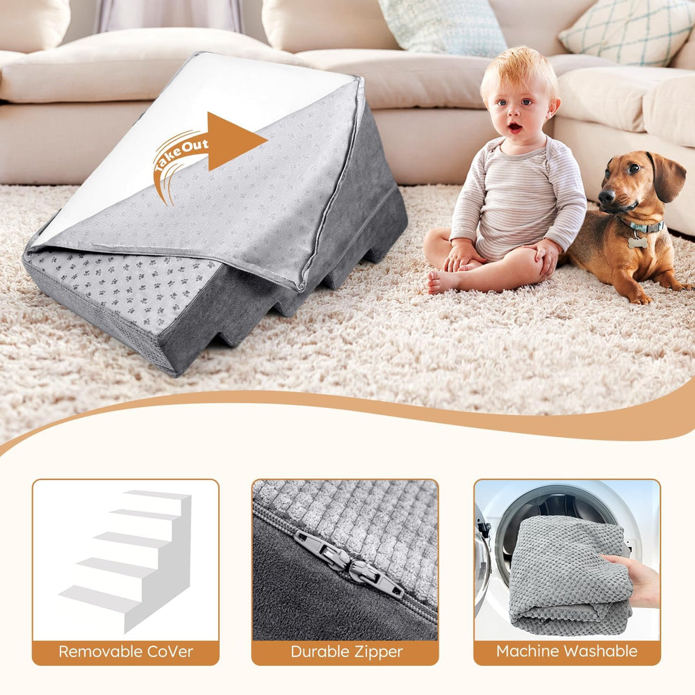 Heeyoo dog stairs 30D foam core offers sturdy support