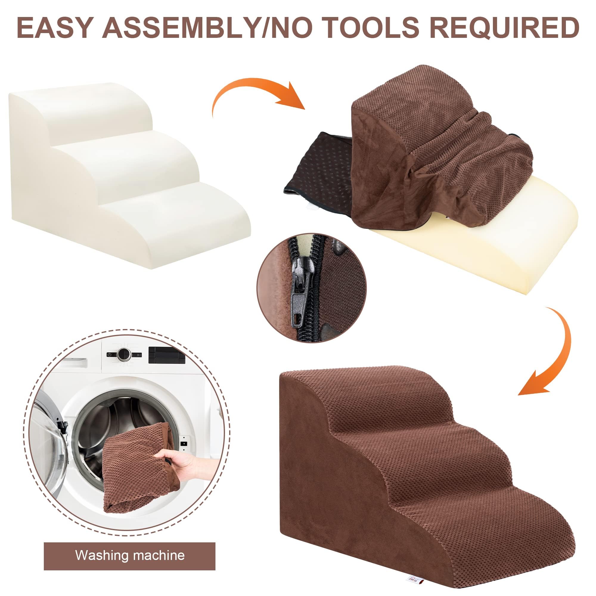 Heeyoo stairs designed for high beds and couches for convenient access.