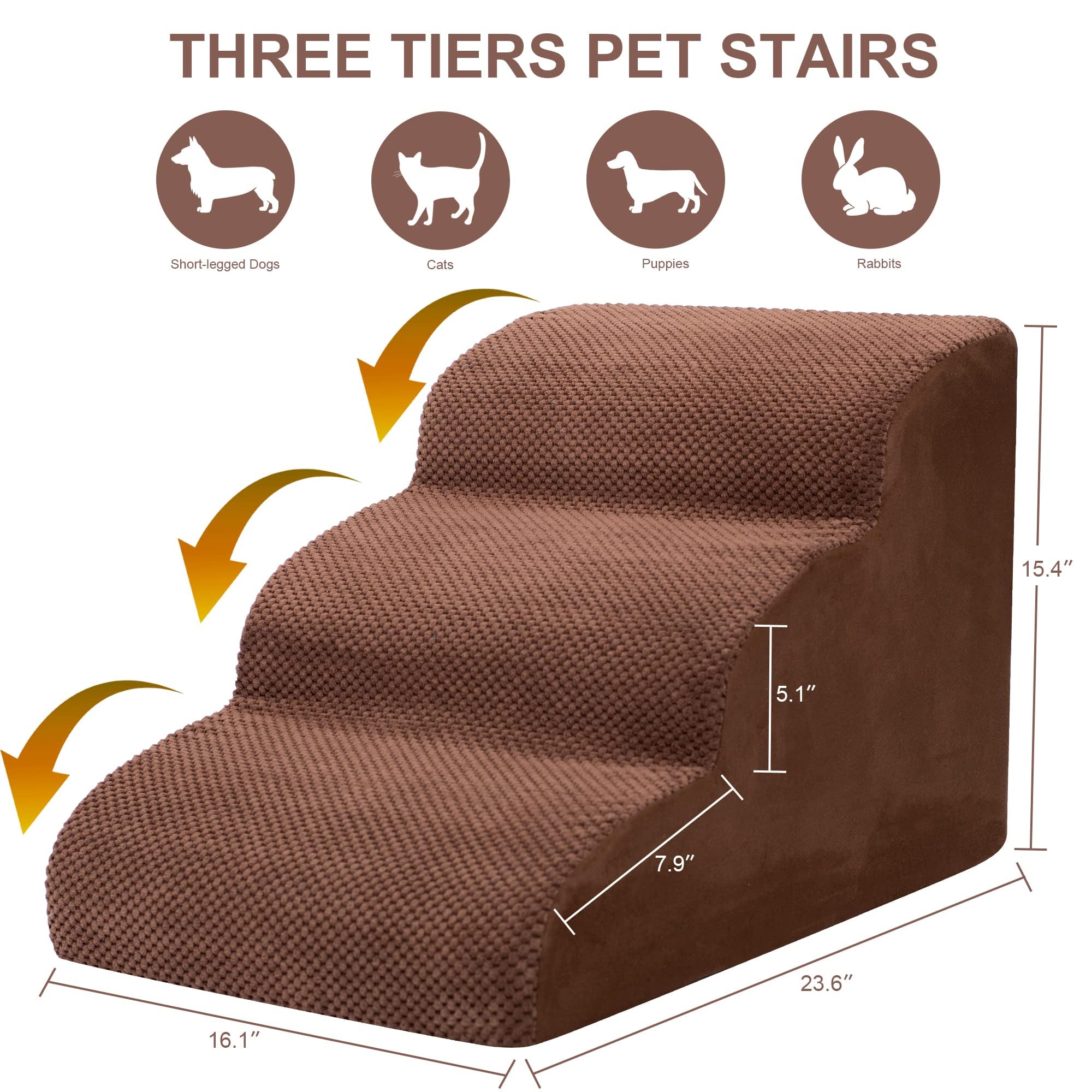 Heeyoo high-density foam stairs support joints with a soft, sturdy core.