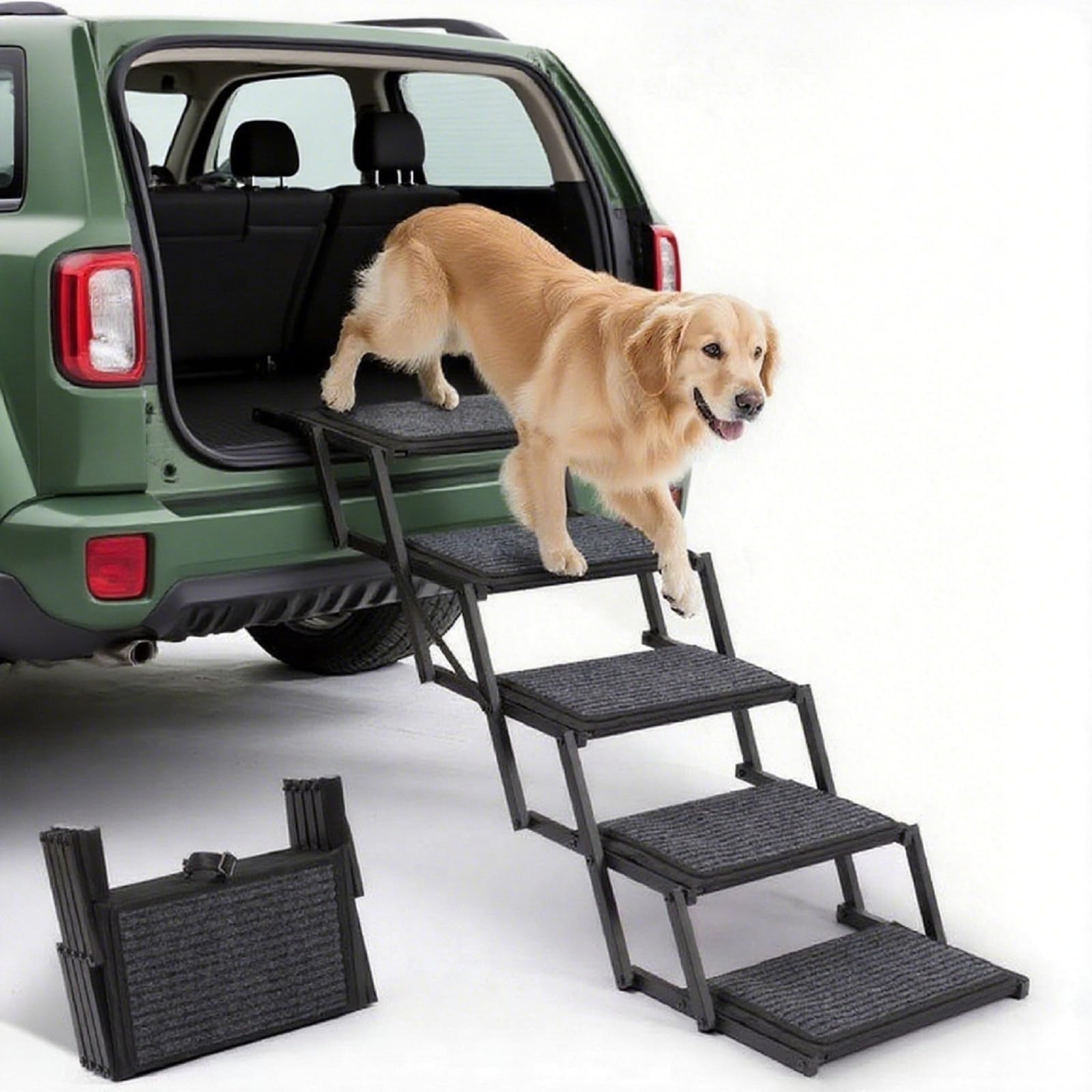 Heeyoo dog steps car ramp foldable for easy SUV entry