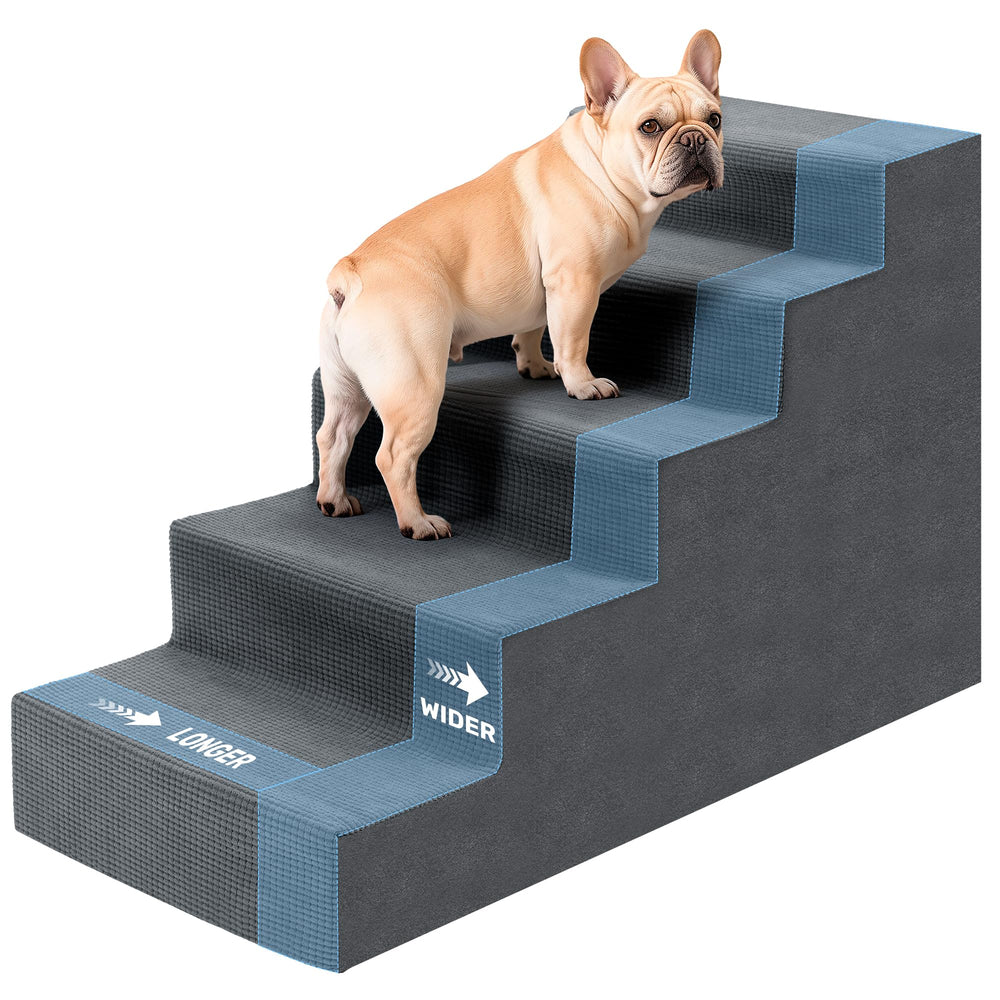 Heeyoo dog steps for high bed with wide, stable treads for secure footing.