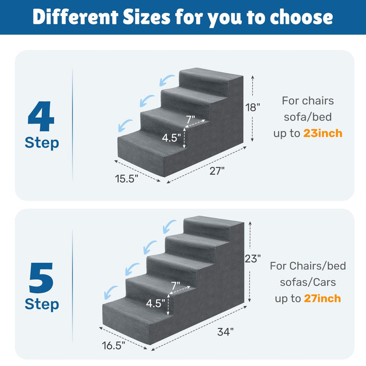 Heeyoo dog steps wide-steps-design shows spacious treads benefiting larger dogs.