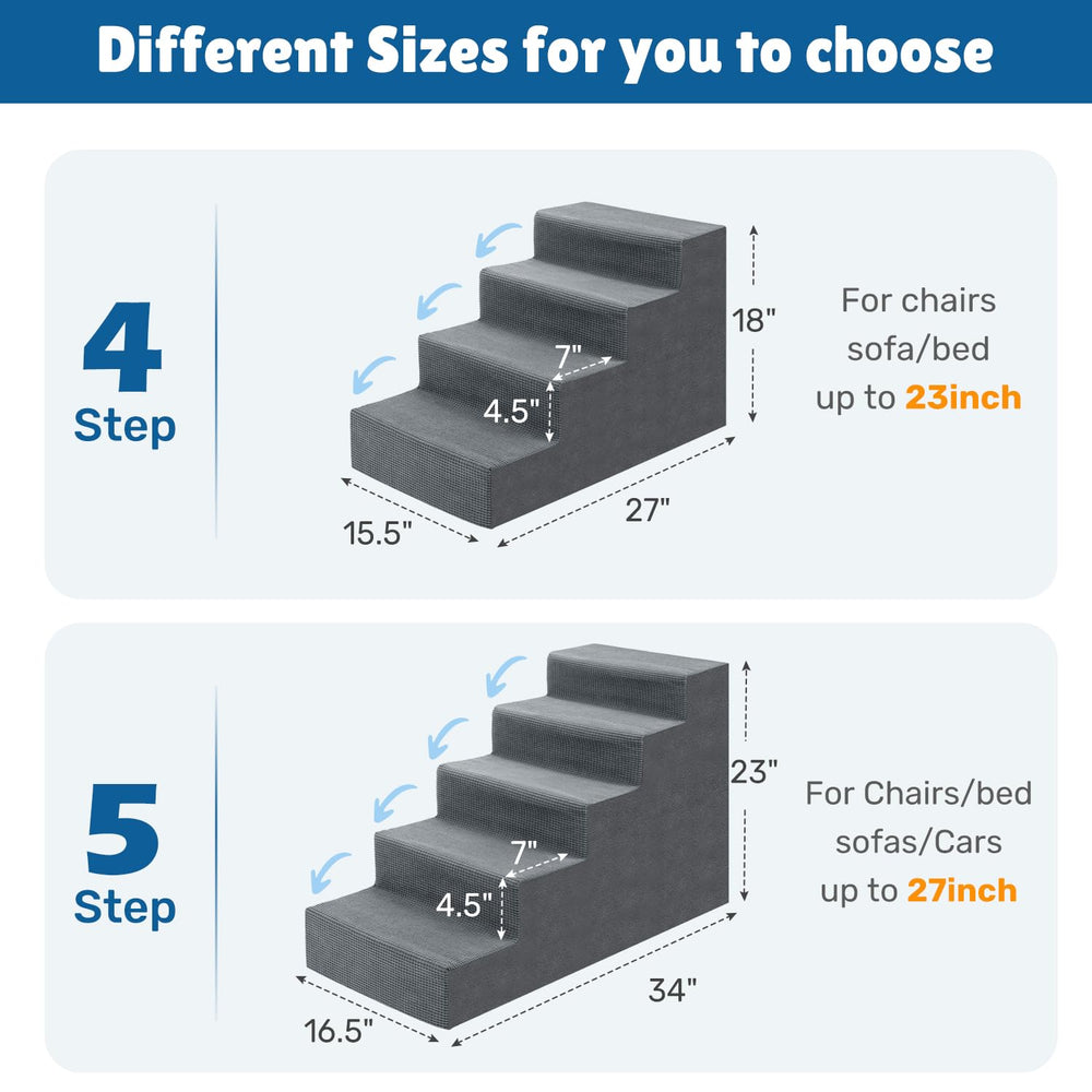 Heeyoo dog steps wide-steps-design shows spacious treads benefiting larger dogs.