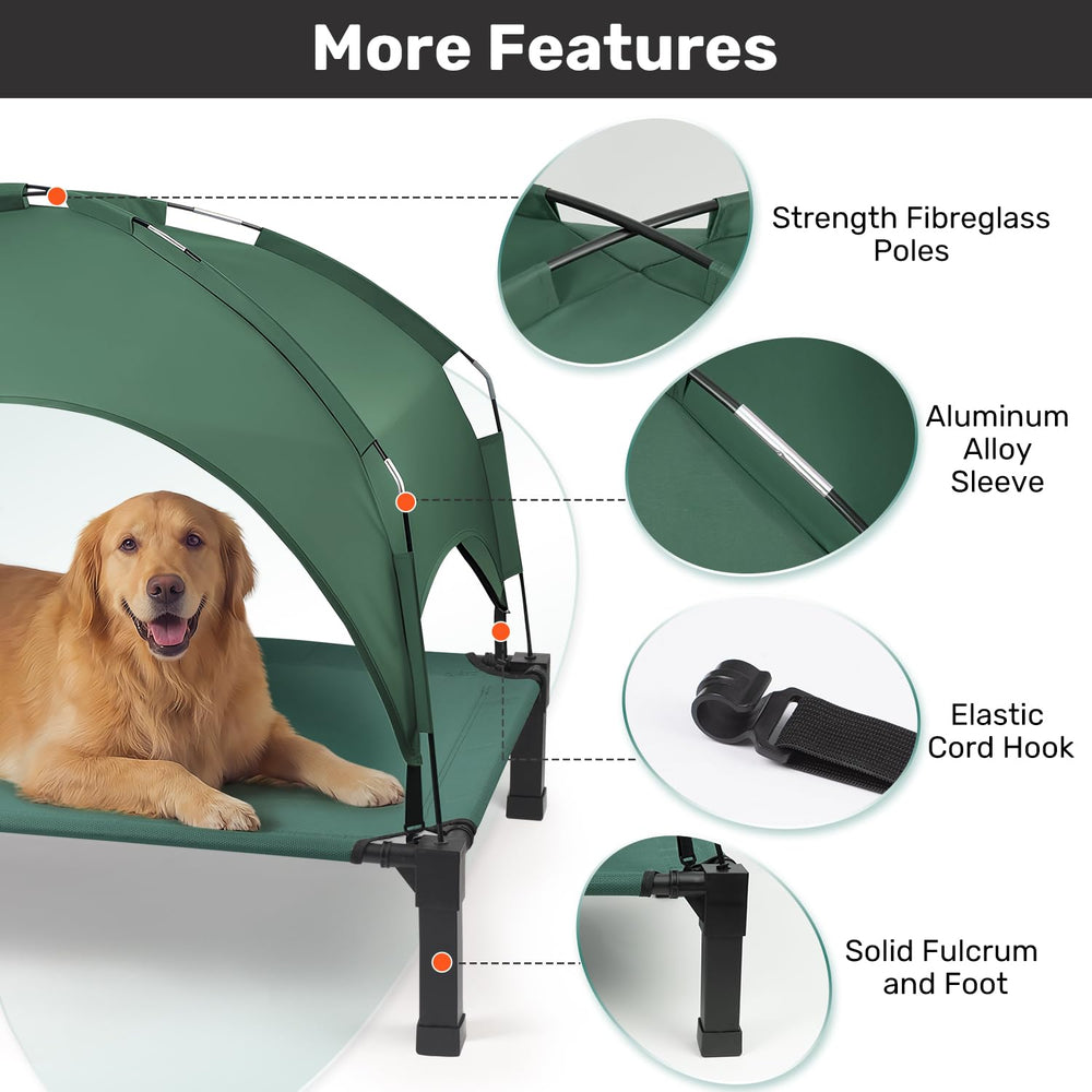 Heeyoo elevated 9.5-inch design promotes air flow around your pet.