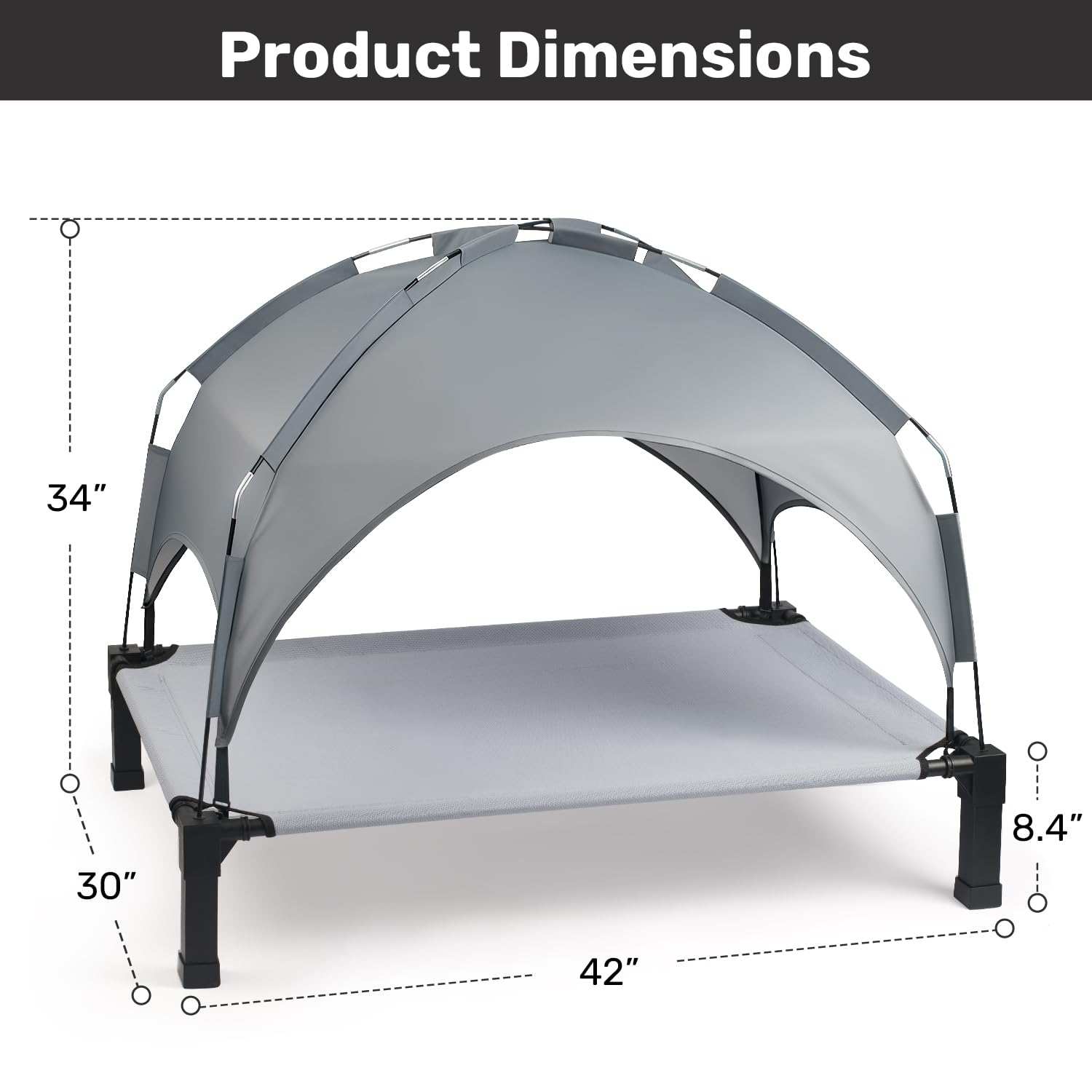 Heeyoo elevated design keeps pets 8.4 inches off ground for cleaner spots.
