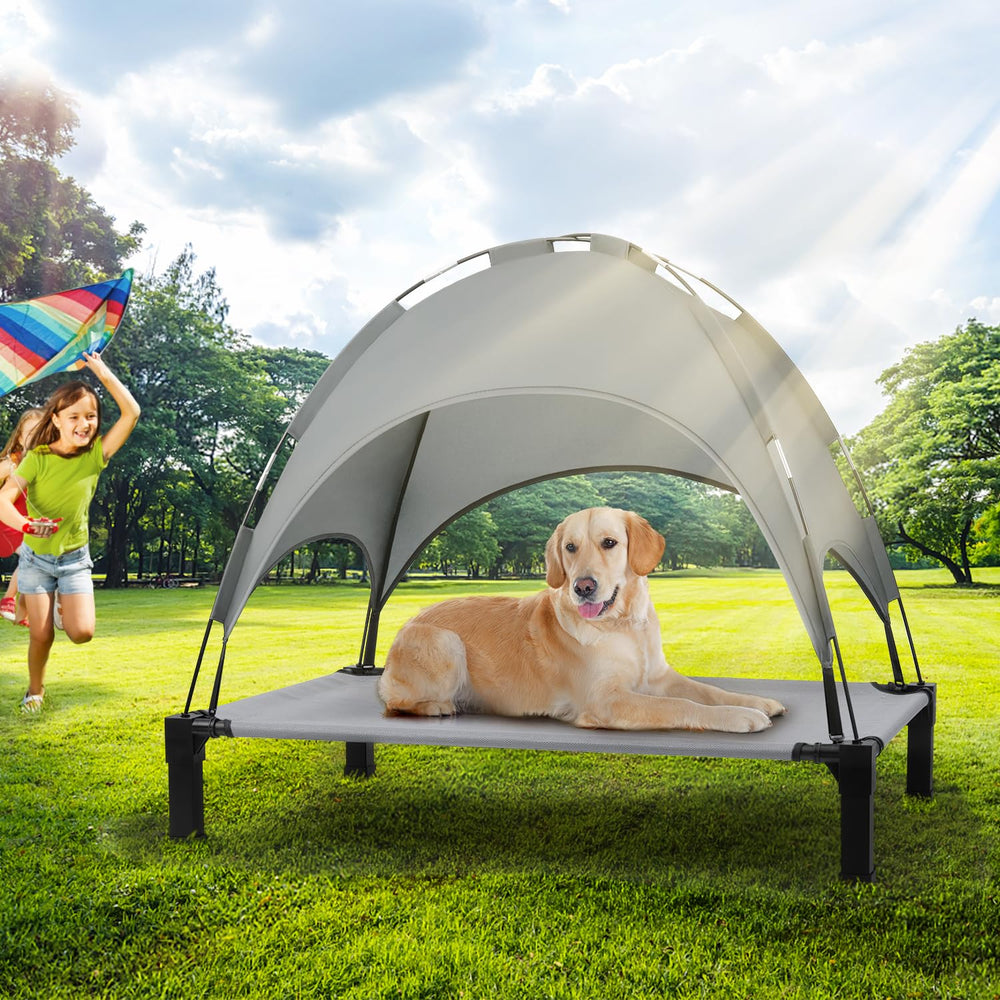 Heeyoo elevated canopy bed stays cool on hot days