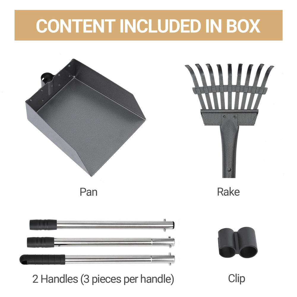 Heeyoo extended 37-inch handle reduces bending during cleanup.
