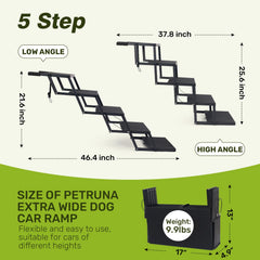 Heeyoo foldable dog steps with non-slip traction for safe climbs.