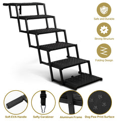 Heeyoo non-slip surface dog steps keeps pets secure during entry and exit.