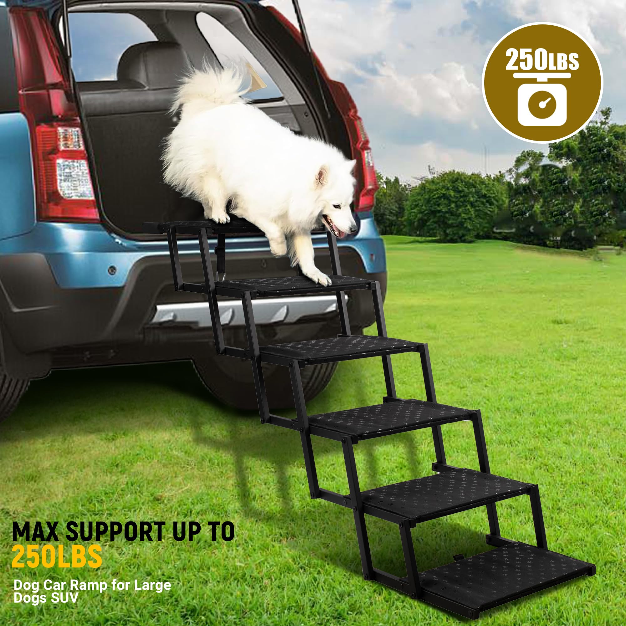 Heeyoo portable dog steps for cars ideal for SUVs and trucks.