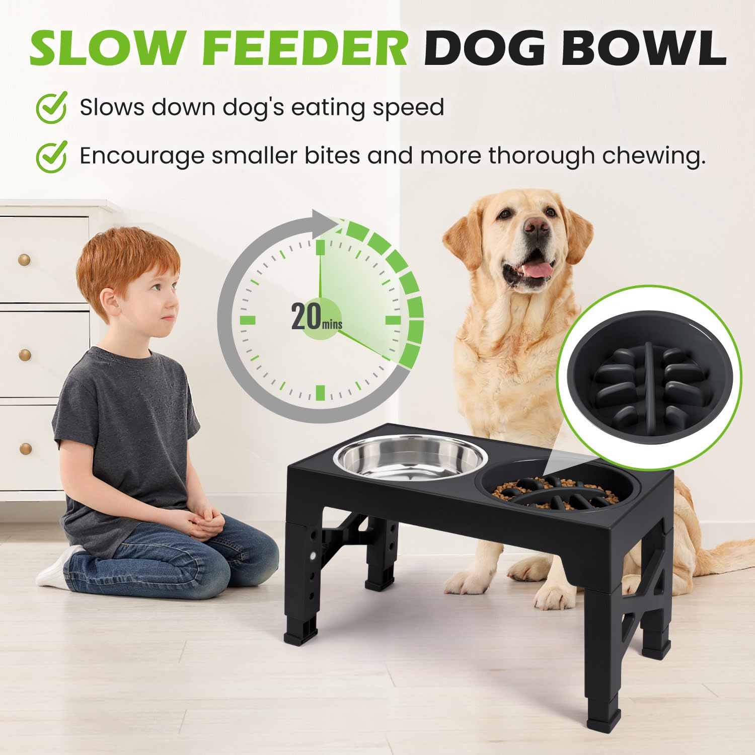 Heeyoo slow feeder bowl encourages slower eating and mindful pacing
