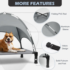 Heeyoo waterproof canopy blocks sun and drizzle during outdoor rests