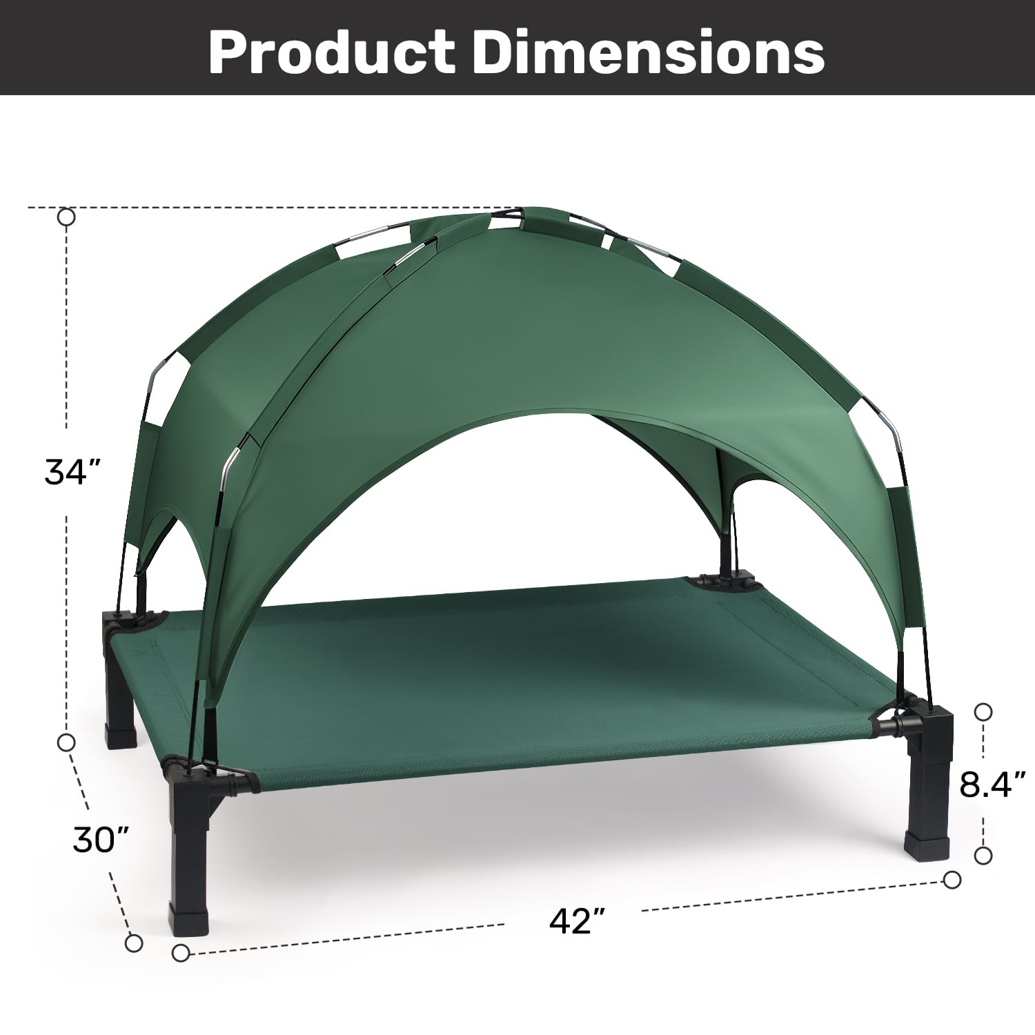 Heeyoo waterproof canopy cleans easily after outdoor use.
