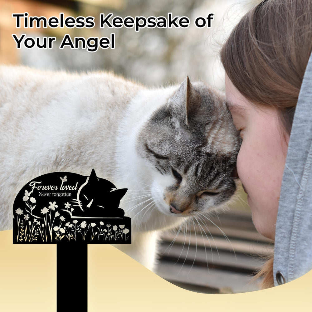 HEGANITS engraved quote on metal headstone for heartfelt memorial sentiment.
