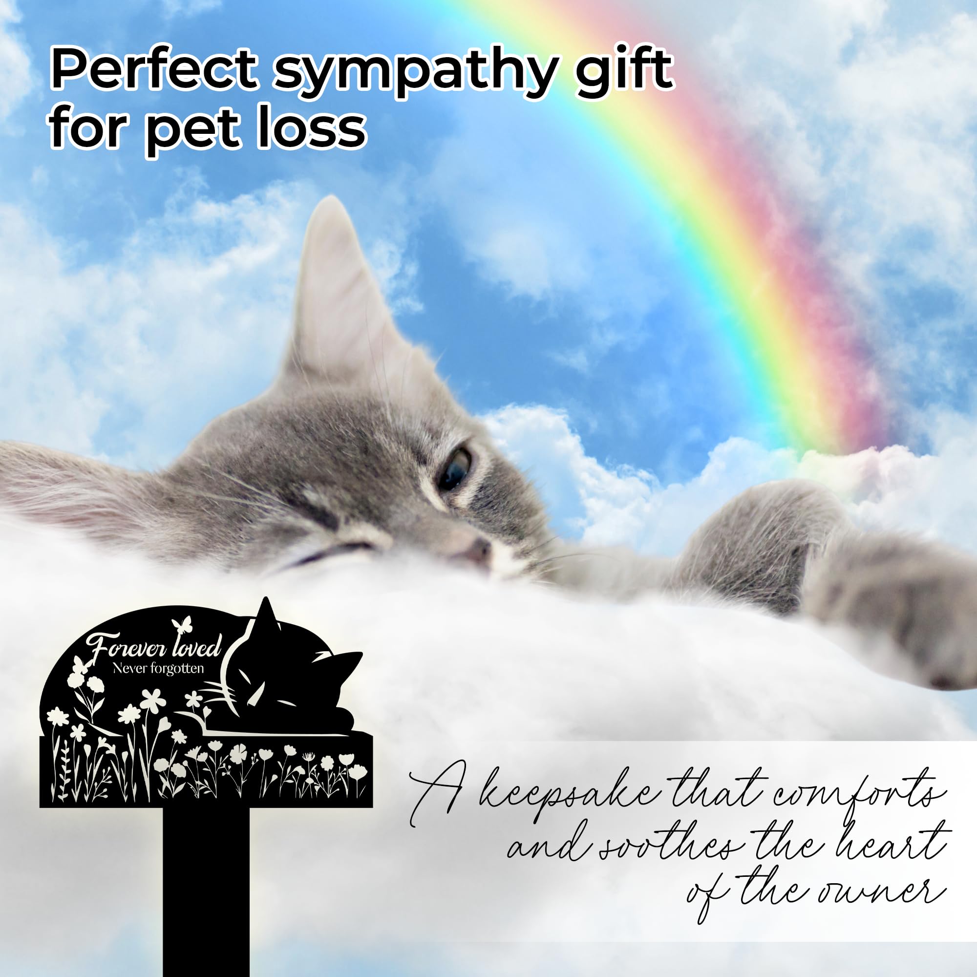 HEGANITS ideal sympathy gift to honor a beloved feline.
