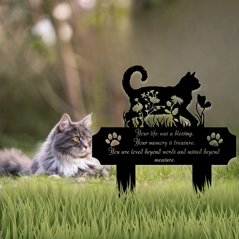 HEGANITS sympathy gift cat memorial for pet loss support.