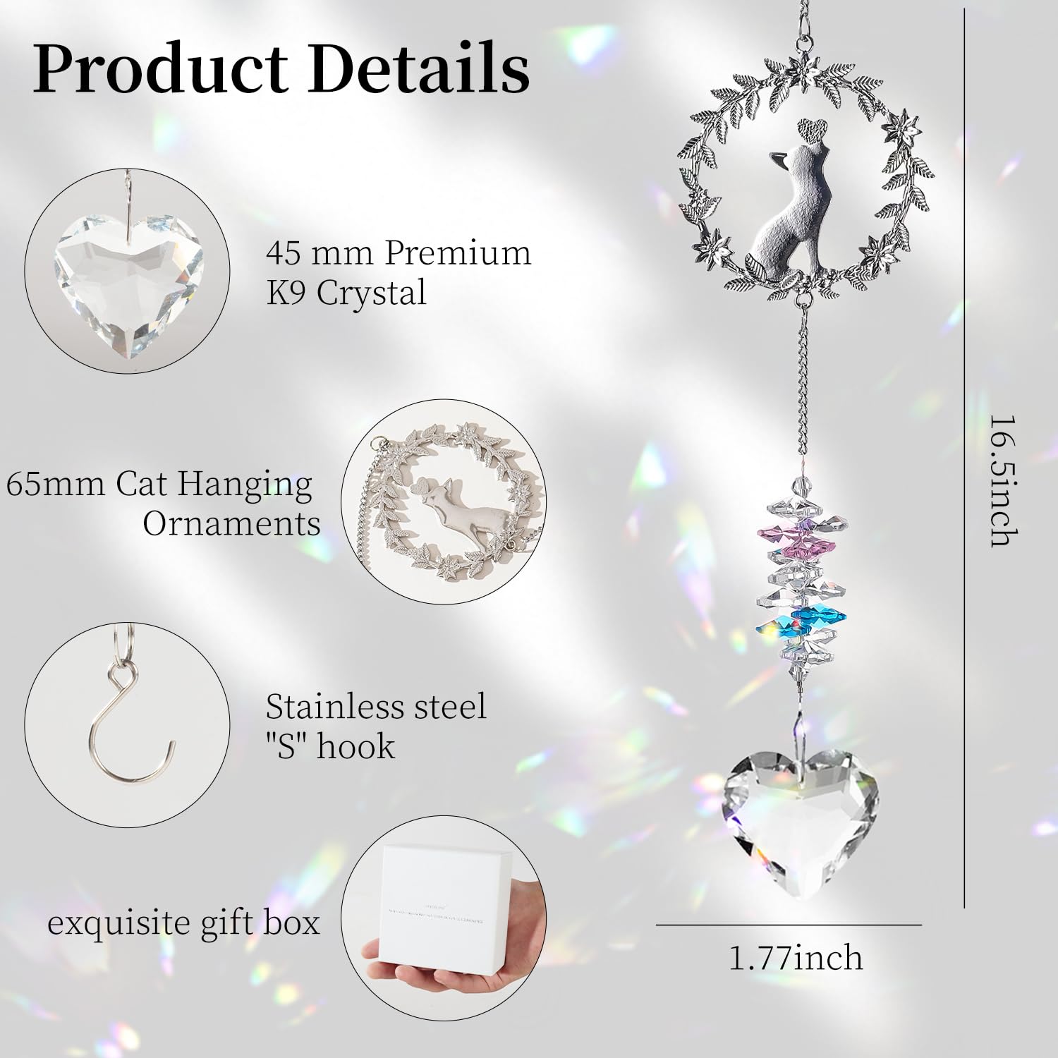HEGELDA rainbow suncatcher decor spreads color for hopeful moments