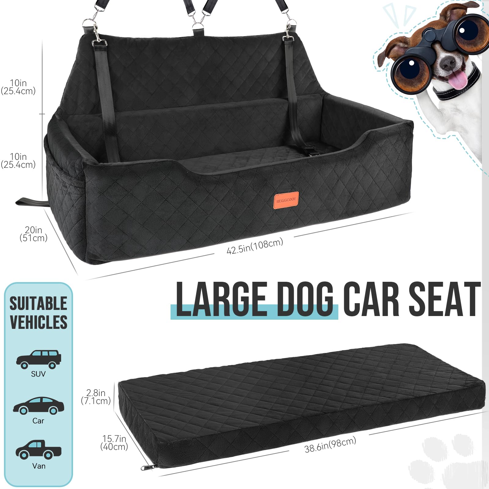 HEGGCOOE detachable washable cover provides easy cleanup after adventures.