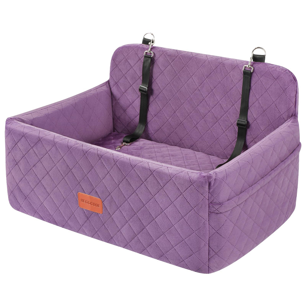 HEGGCOOE dog car seat with elevated view helps reduce travel anxiety for dogs.