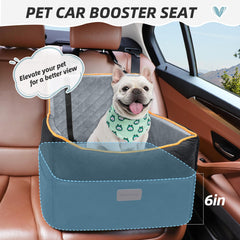 HEGGCOOE dog car seat with soft plush cover for cozy rides.
