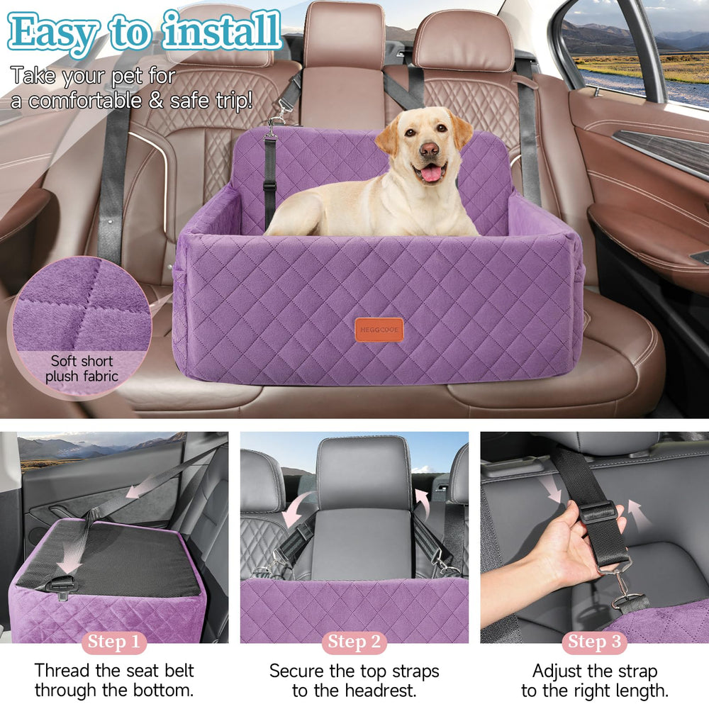 HEGGCOOE wide-fit design accommodates up to 55 lbs or two small dogs.