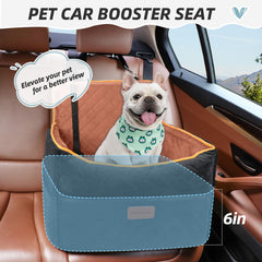 HEGGCOOE dog seat with safety belts keeps pets secure during travel