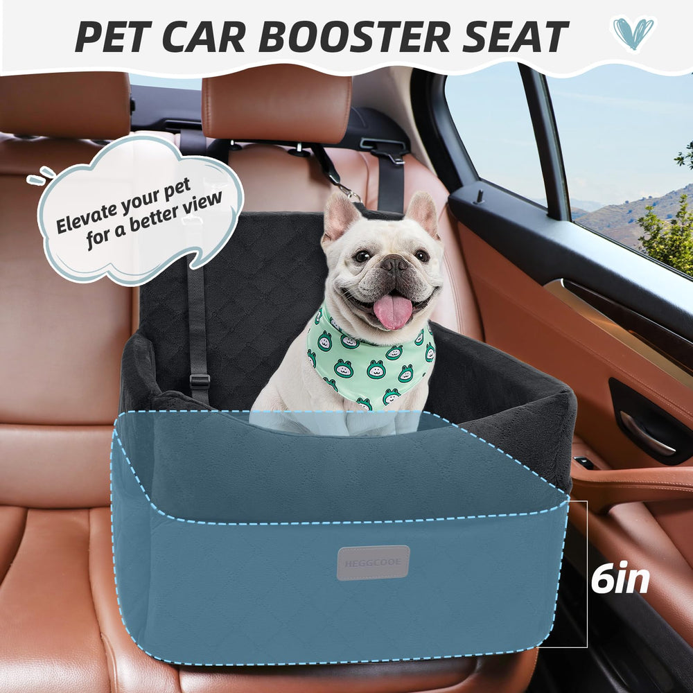 HEGGCOOE dog car seat with side pockets keeps travel essentials organized