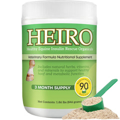 HEIRO healthy equine supplement packaging for convenient daily feeding