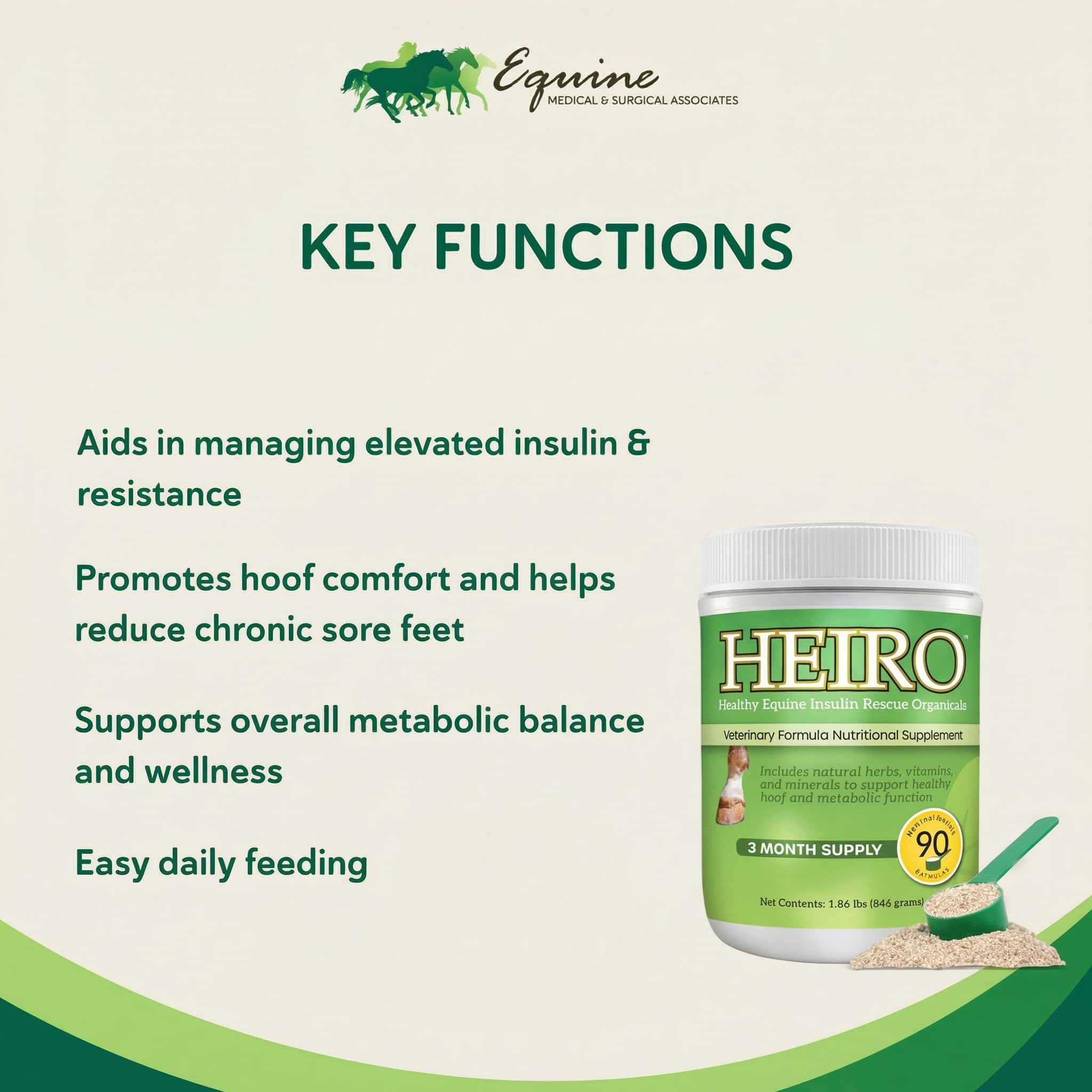 HEIRO herbal blend close-up highlights natural ingredients for horses