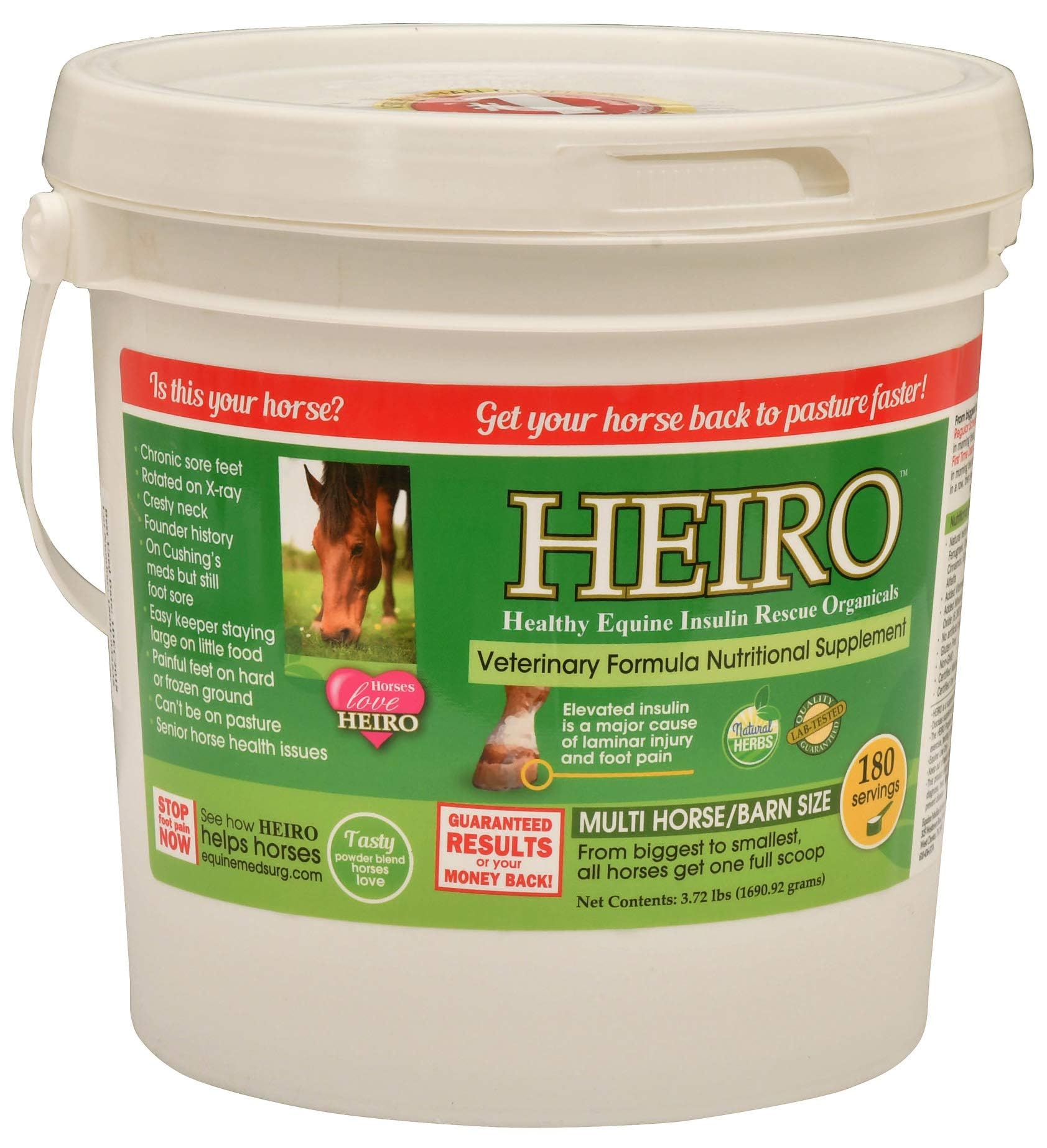 Veterinarian-developed HEIRO formula symbolizing professional equine wellness support