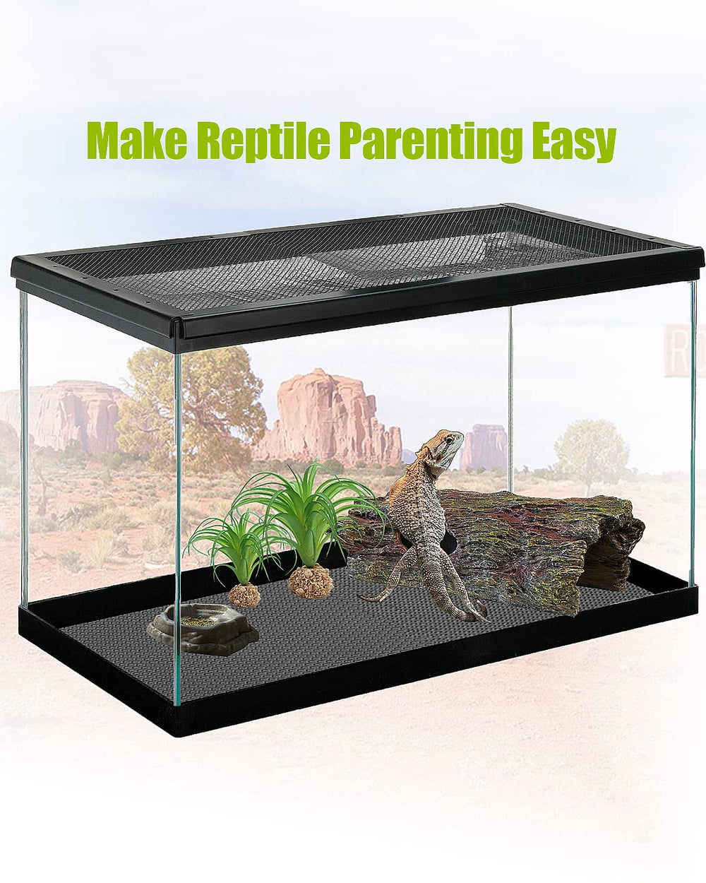 Helidrago bearded dragon enclosure bedding liner creates a stable habitat surface.