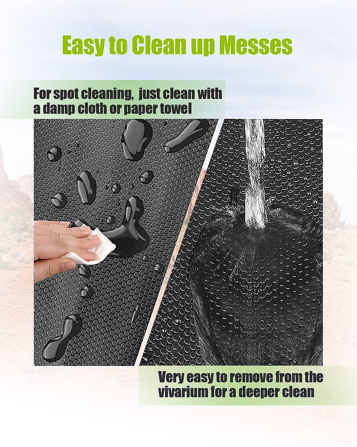 Helidrago earth-friendly durable liner is washable and reusable, reducing waste.