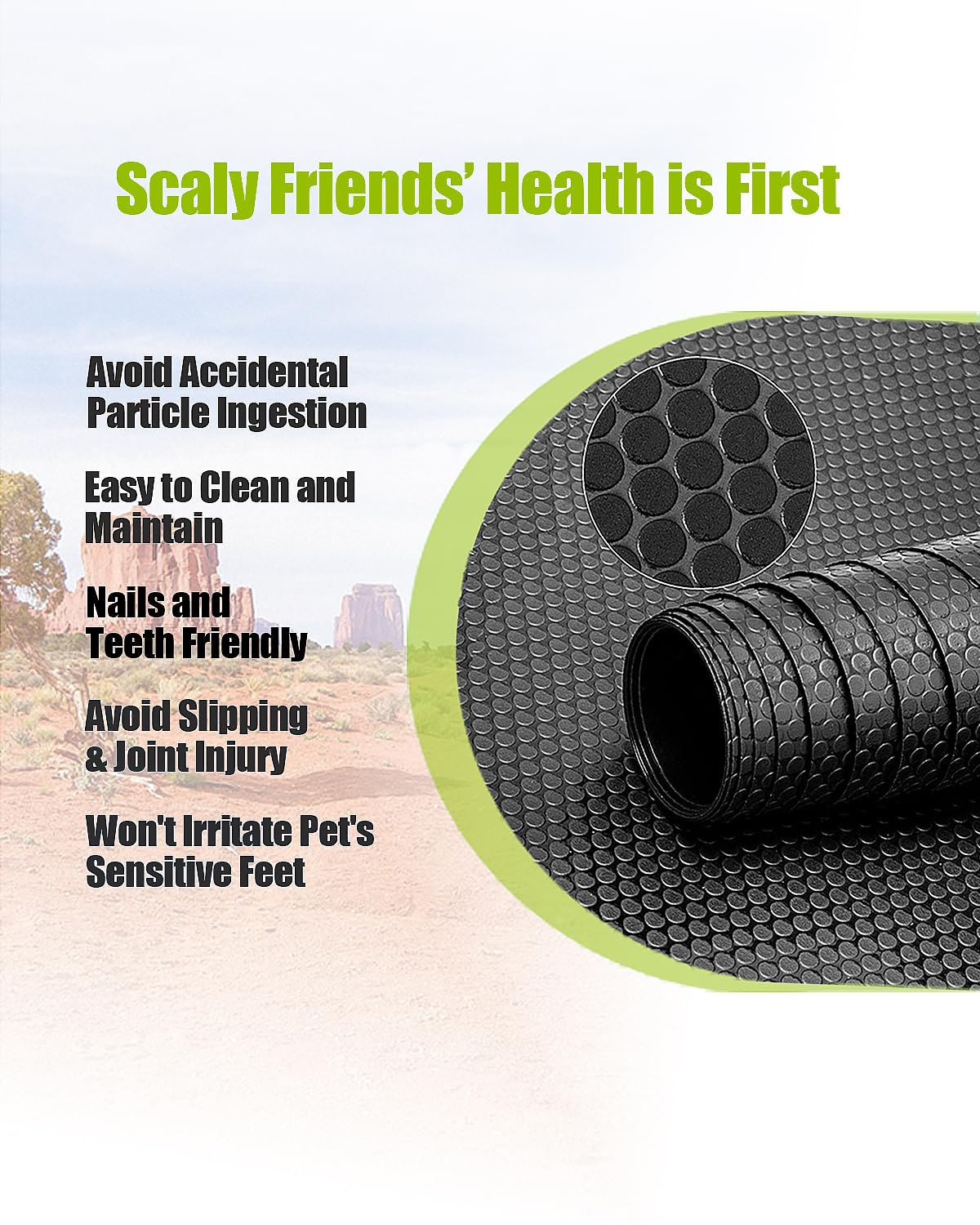 Helidrago reptile substrate liner makes spot cleaning quick and easy.